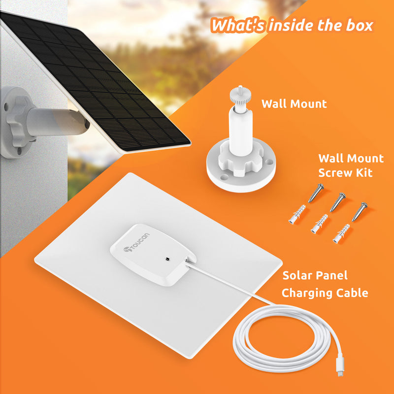 Toucan Solar Panel Charger work for the Wireless Security Camera S4 (SKU: TWC400S)